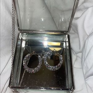 Multi colored clip back earrings